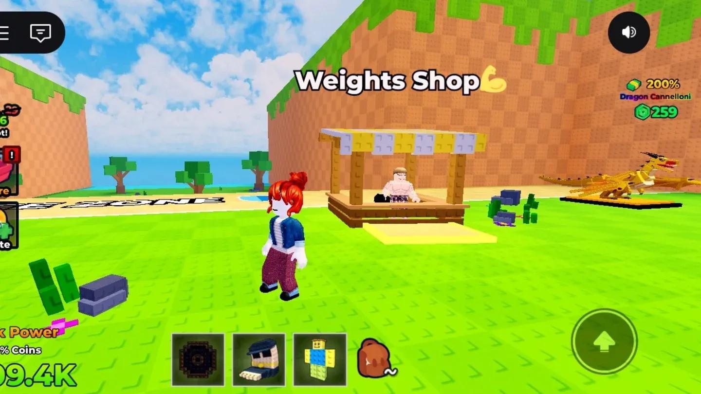 Buy weights to build Kick Power
