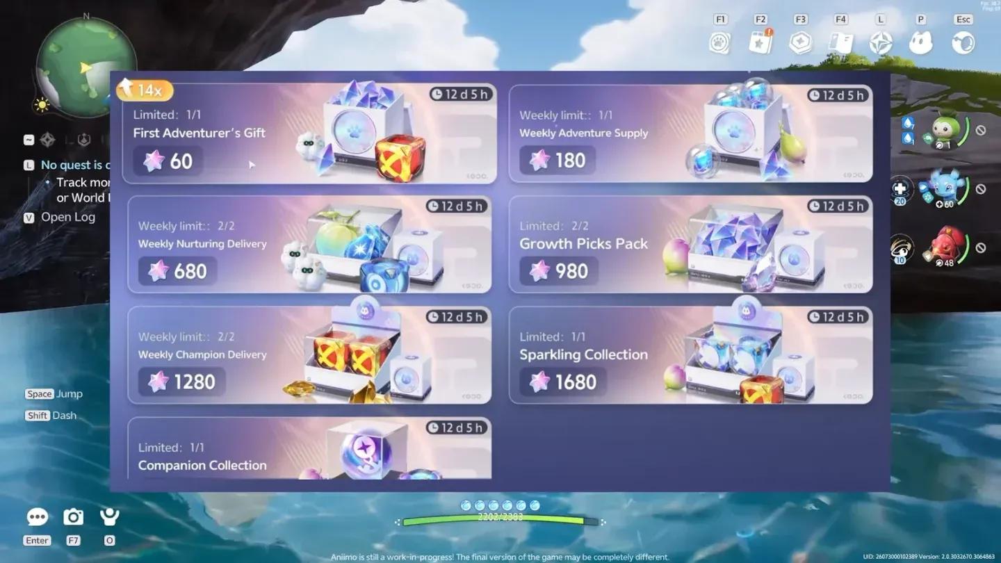 Lumin Crystal top-up tiers