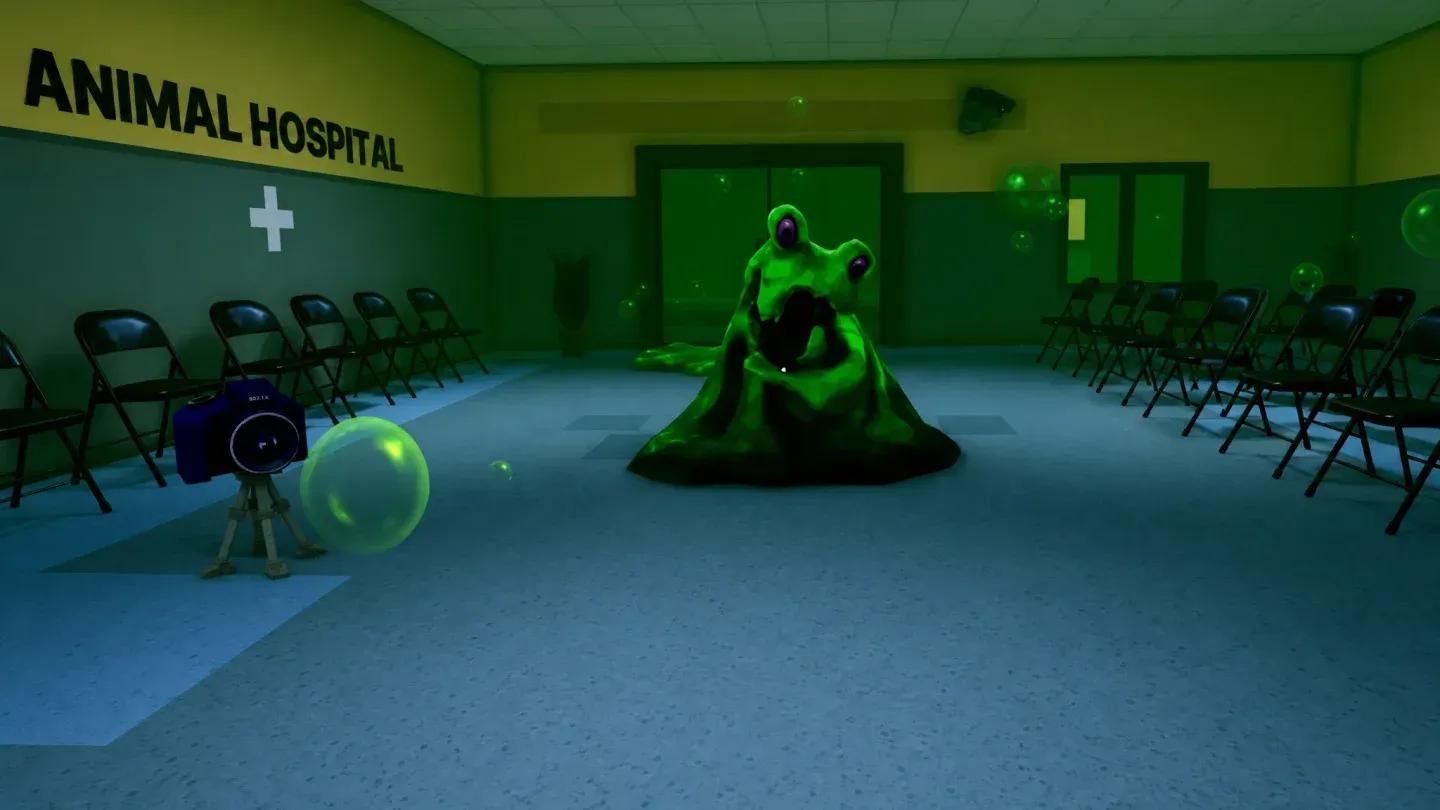 Slimebert roams freely each shift