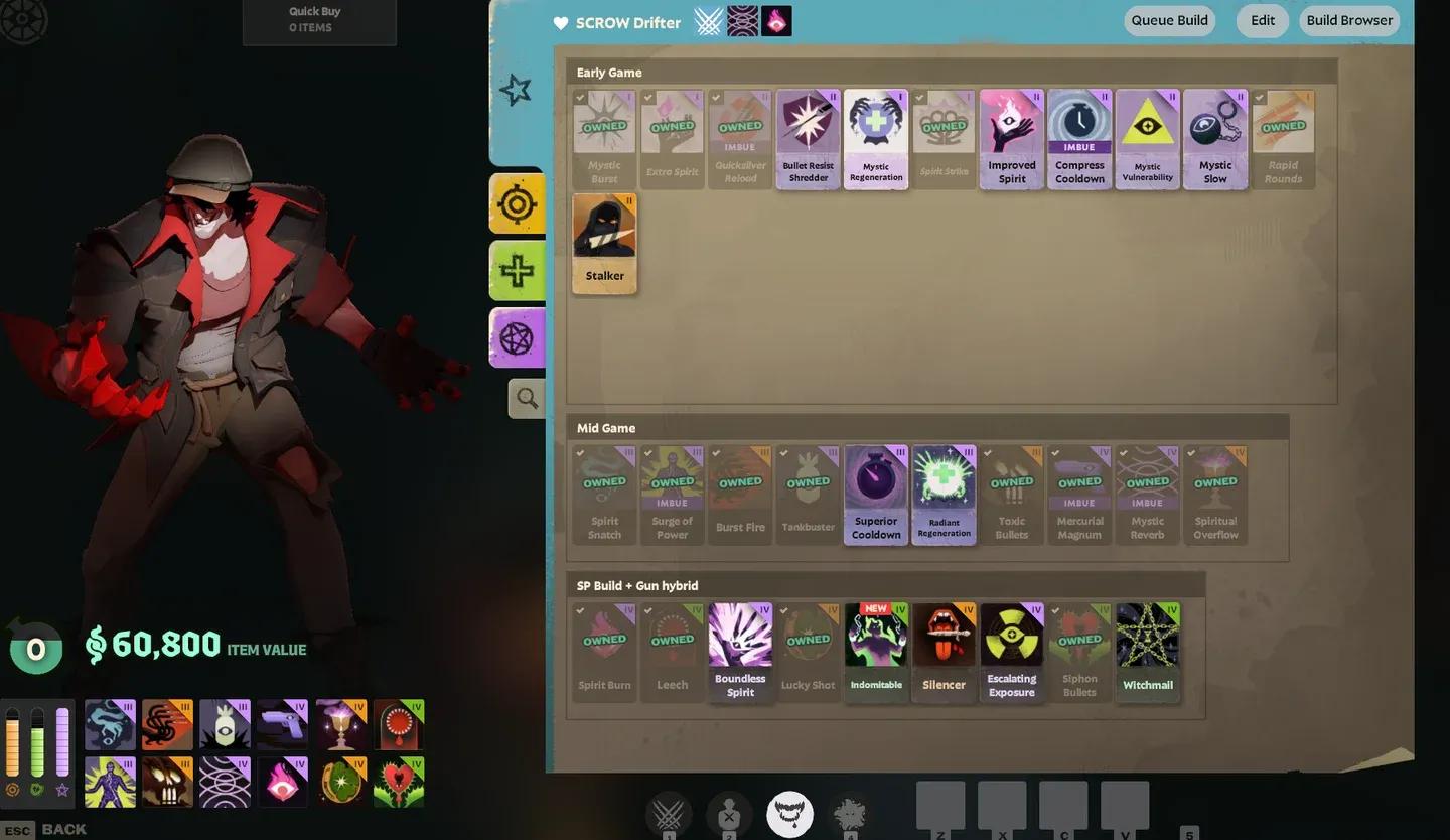 Drifter lane phase items