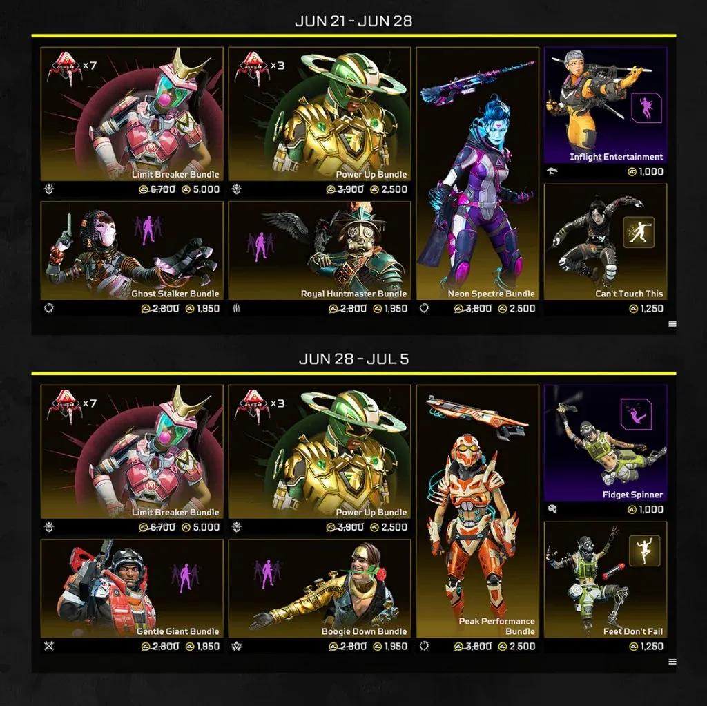Apex Legends Blood Pact 이벤트 상점 번들 가격