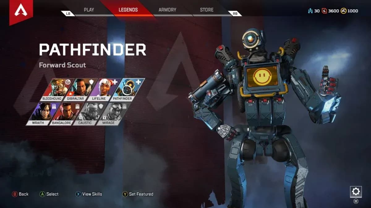 Pathfinder grapple cooldown UI