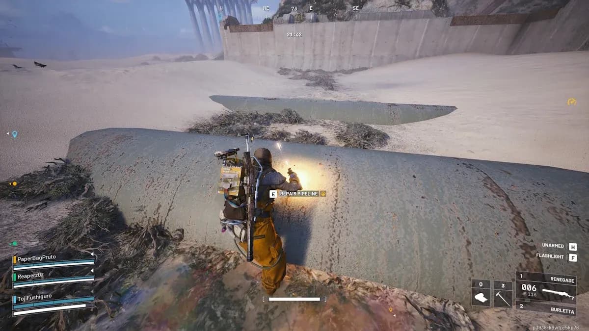 Oil pipe repair spot, far northeast