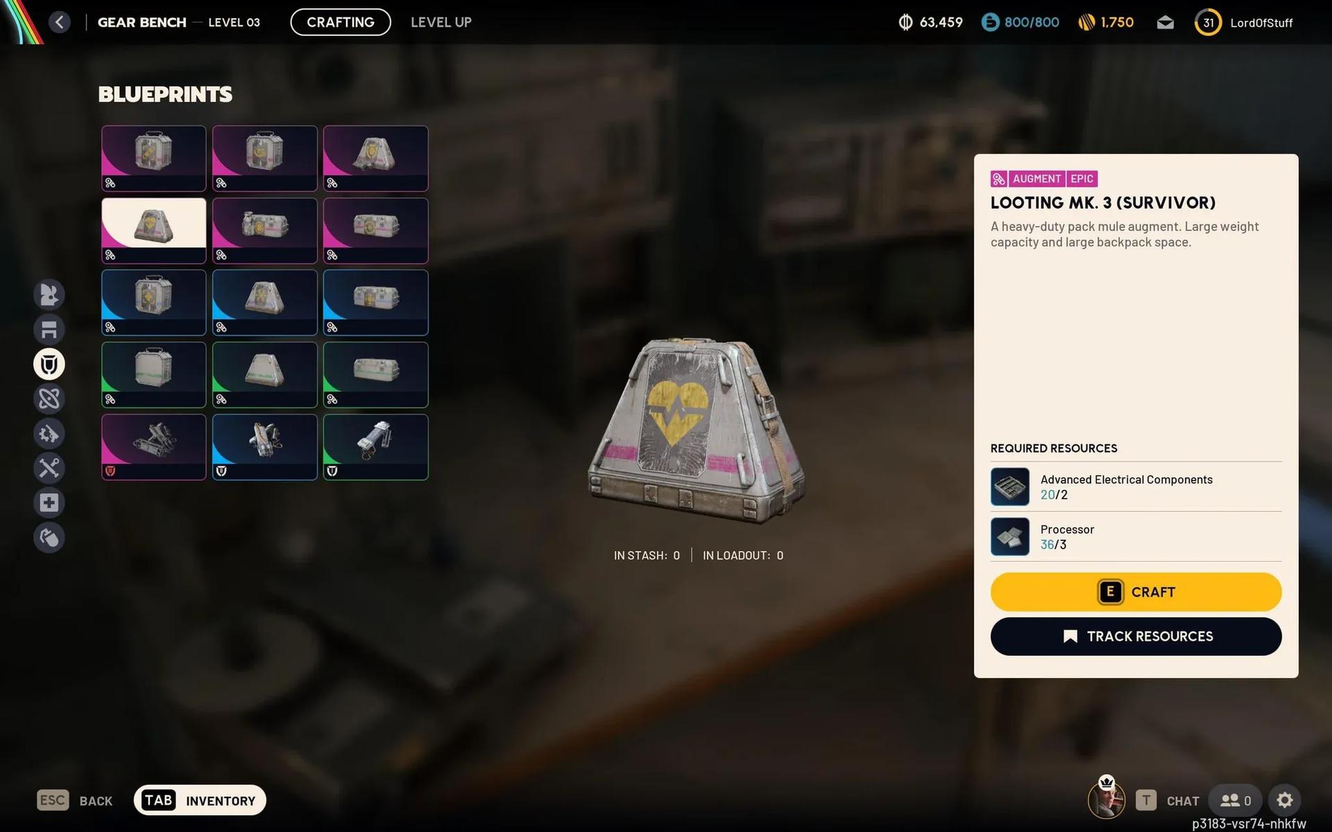 farm Mk3 augment blueprints ...