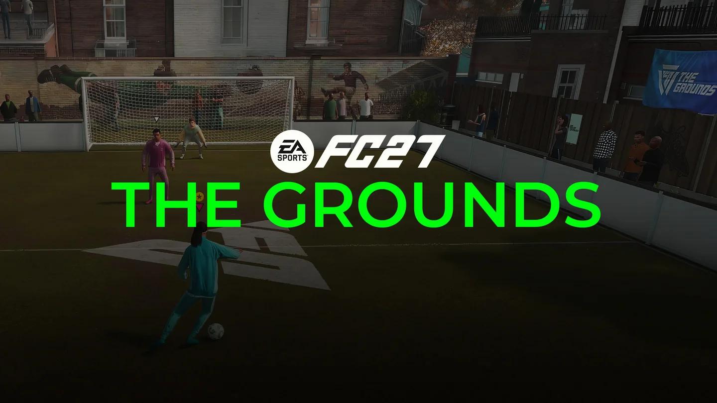 EA FC 27 Pro playing in The Grounds street football match