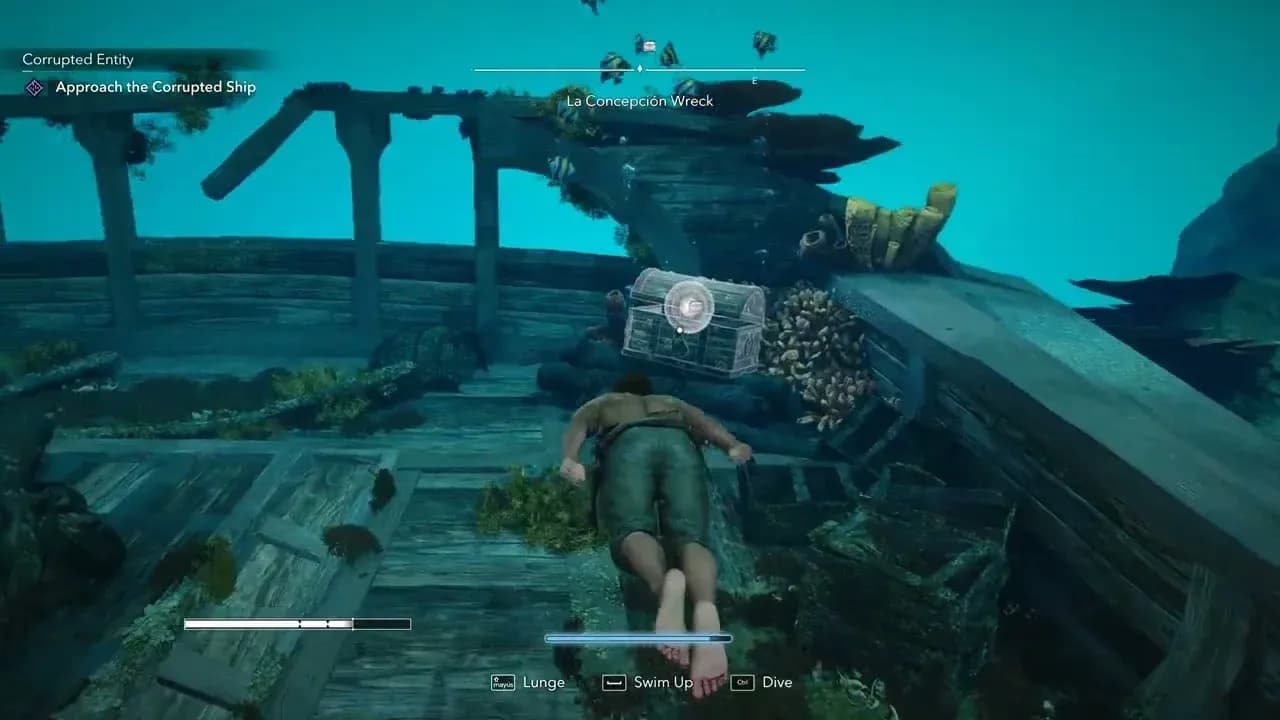 Underwater chest in diving bell