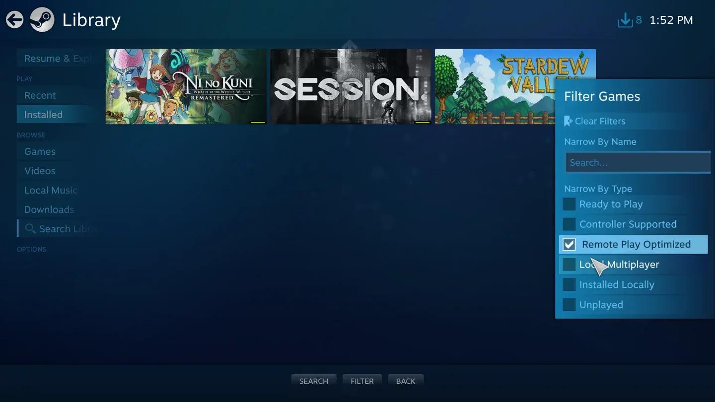 Steam price filter options