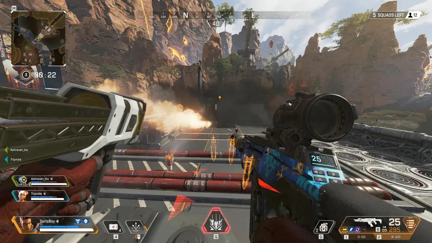 Smoke wall perpendicular placement