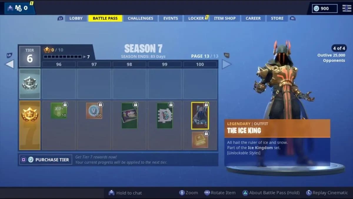 Ice King unlocks at tier 1