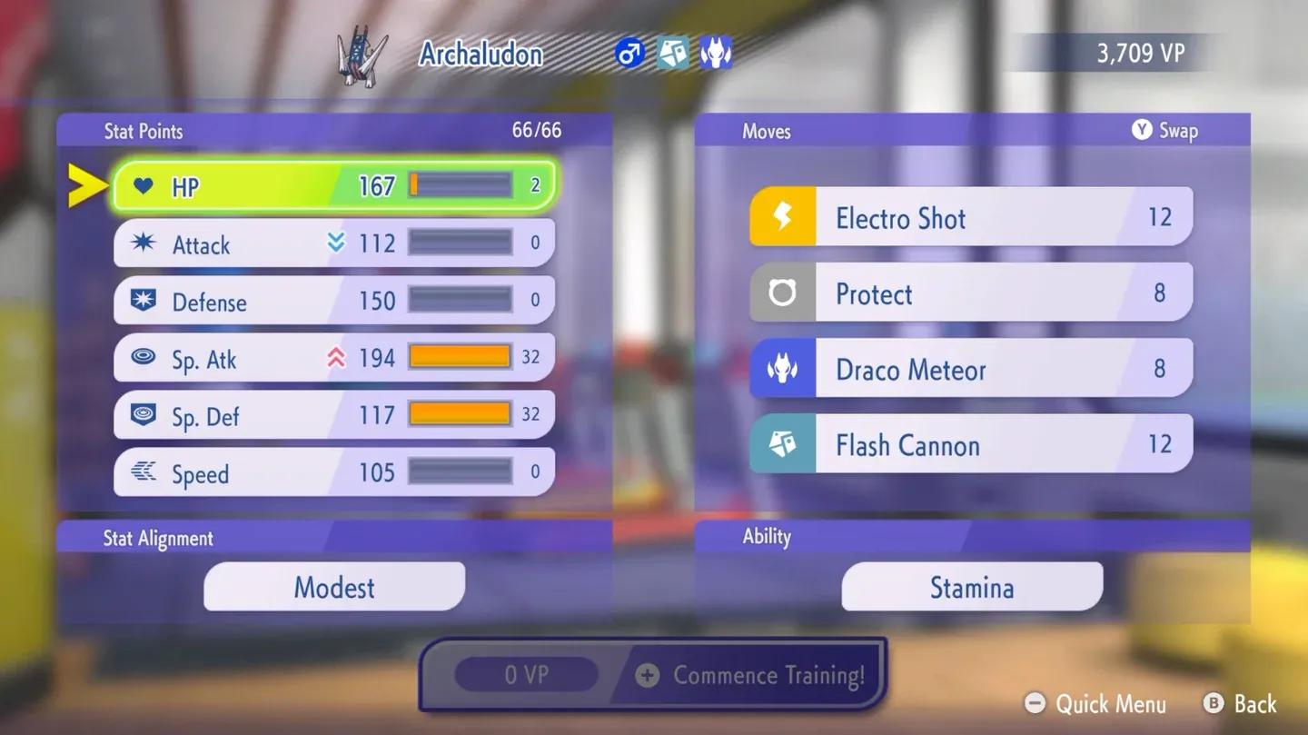 Archaludon's rain-boosted Electro Shot