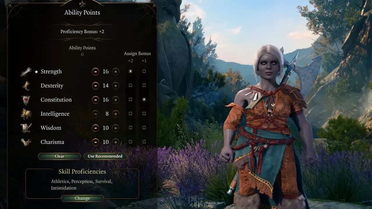 点数购买属性分配界面