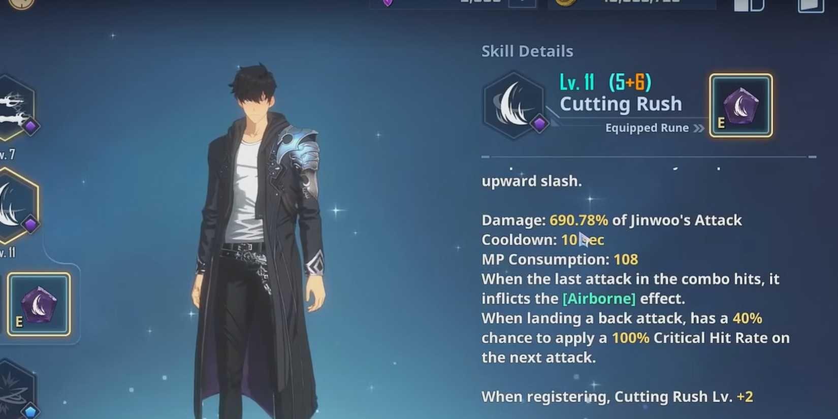 Combat skill rotation