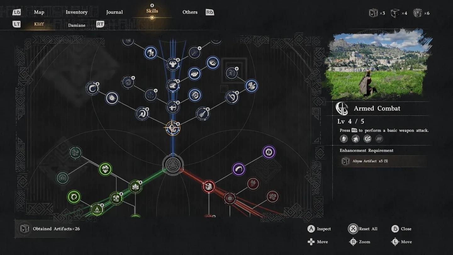 Health and Stamina skill trees