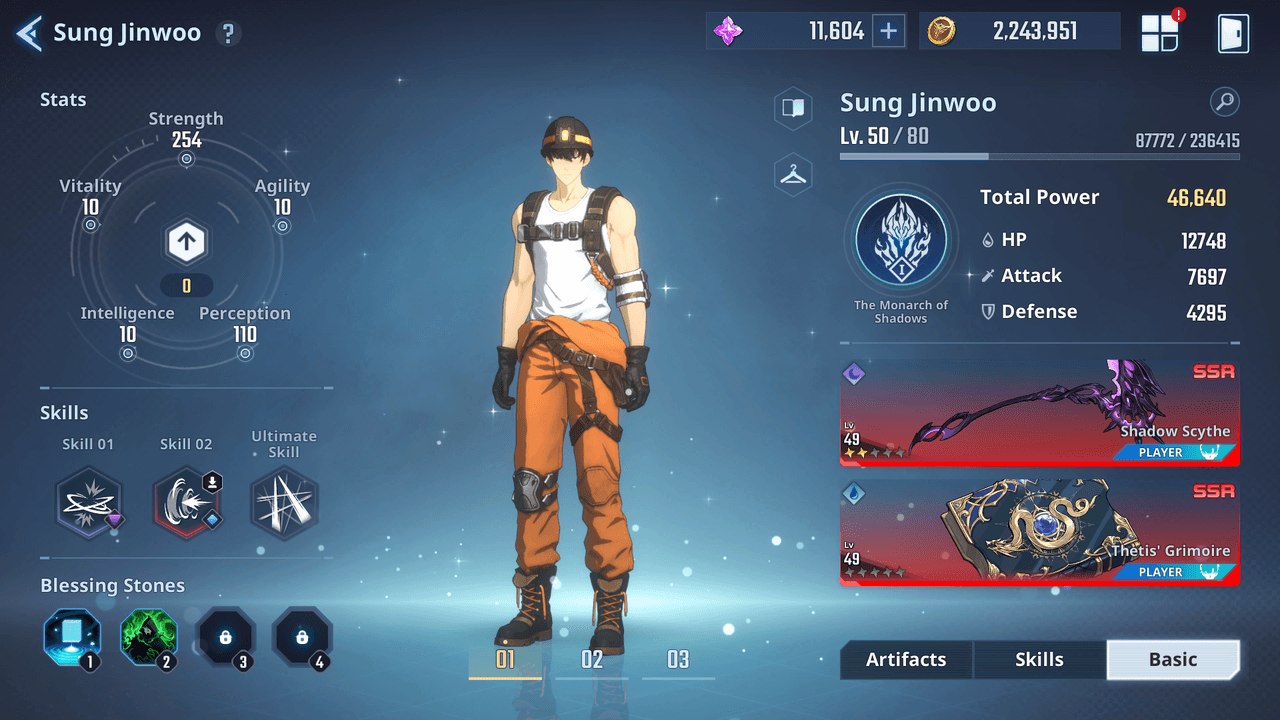 Solo Leveling: Arise Overdrive Best Builds for Sung Jinwoo