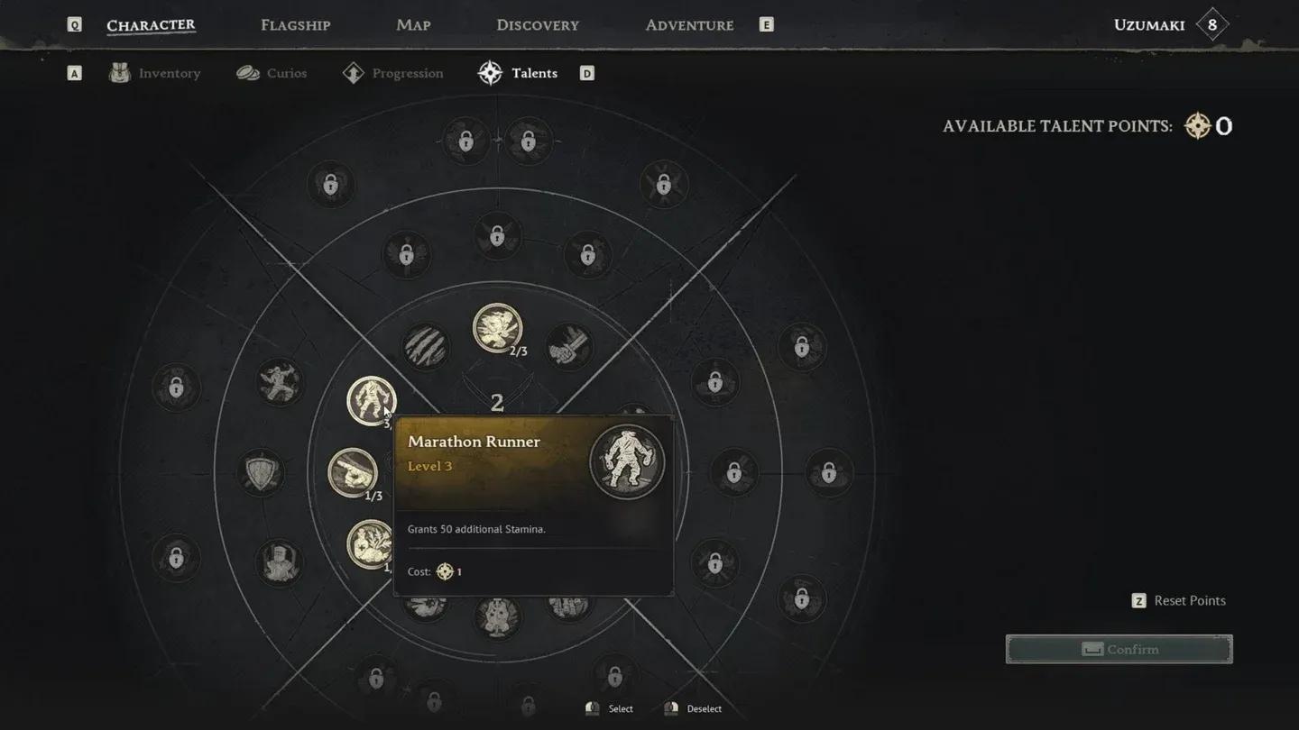 Windrose full talent tree view