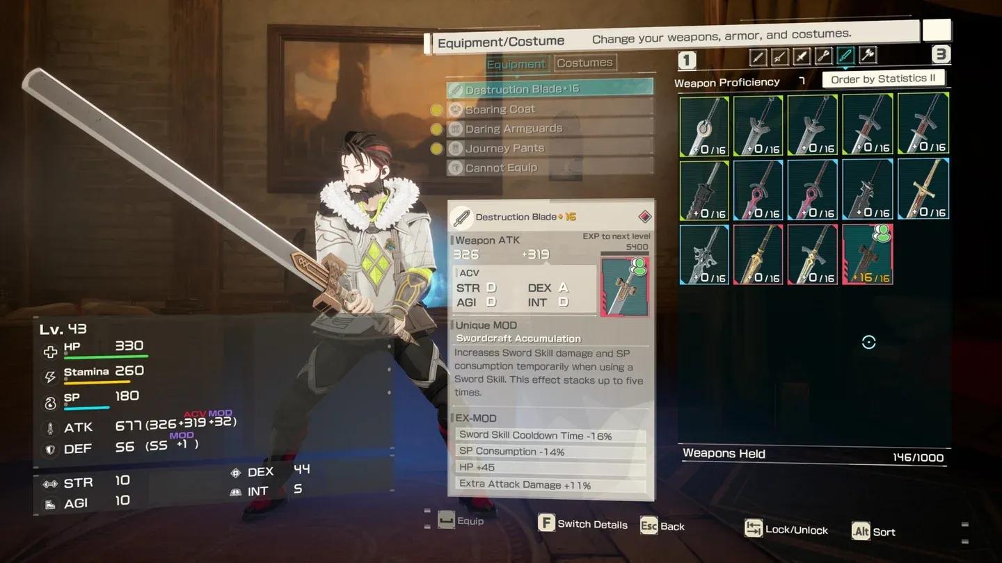 Iron Scythe MOD upgrade screen