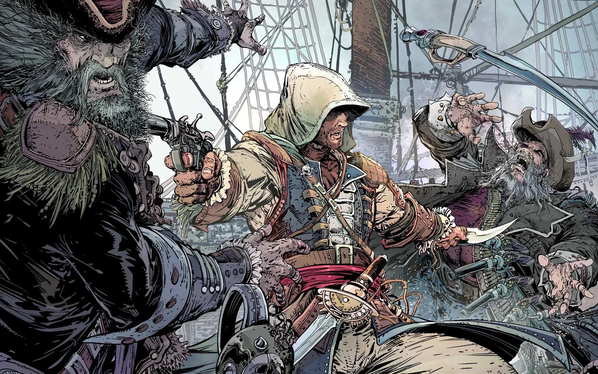 Edward Kenway in HD: A Pirate's Duel from Assassin's Creed IV: Black Flag |  1920x1200 | Wallpaper Abyss