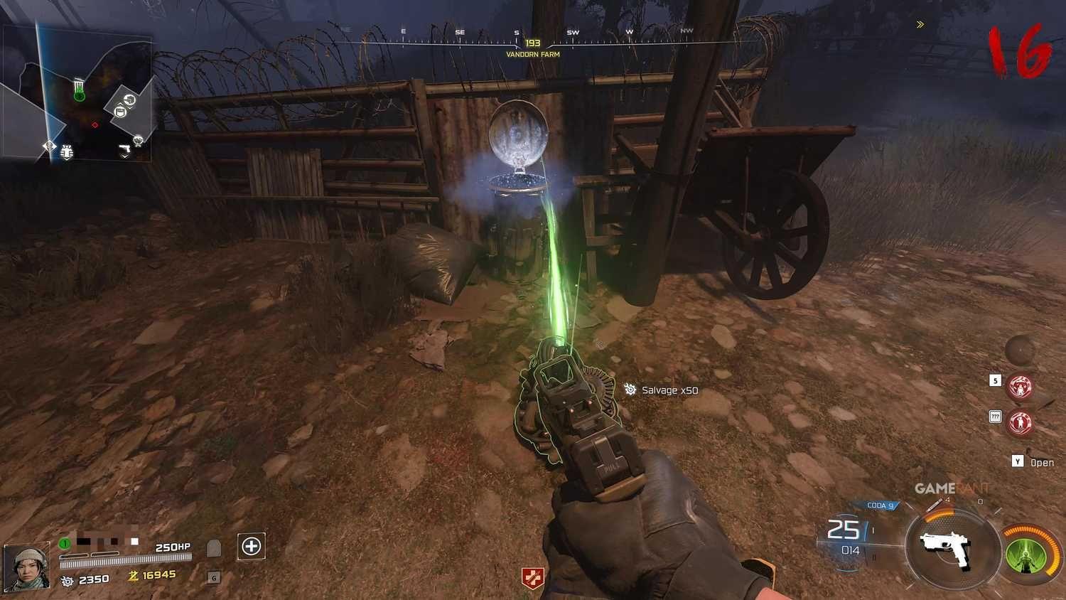 Chompy interaction screen showing weapon feeding mechanics