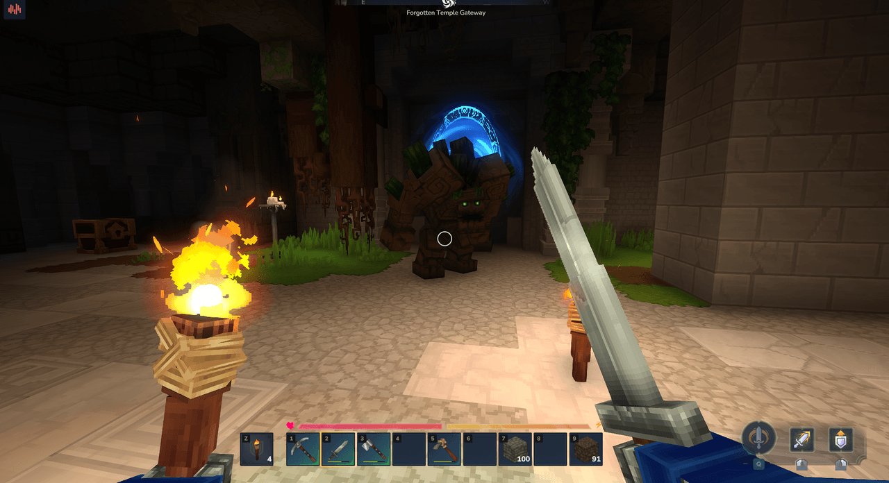 Golem guards temple entrance