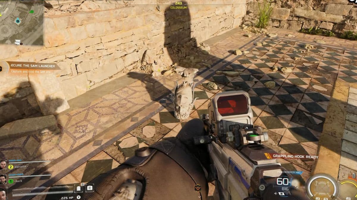 Kinetic jump platforms leading to the first intel location