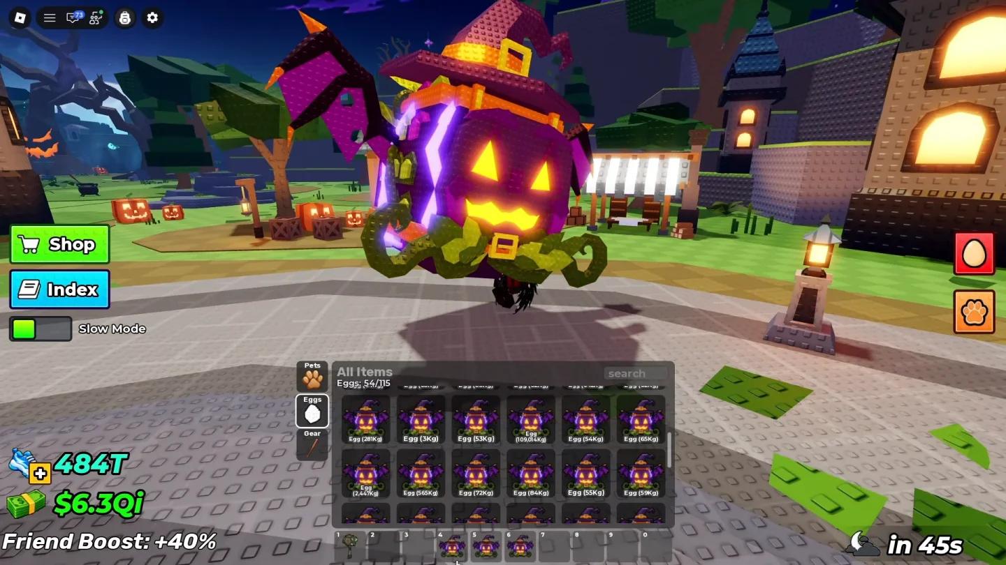 Pumpkin King 순찰 경로와 안전 구역이 표시된 Blood Moon 이벤트 맵
