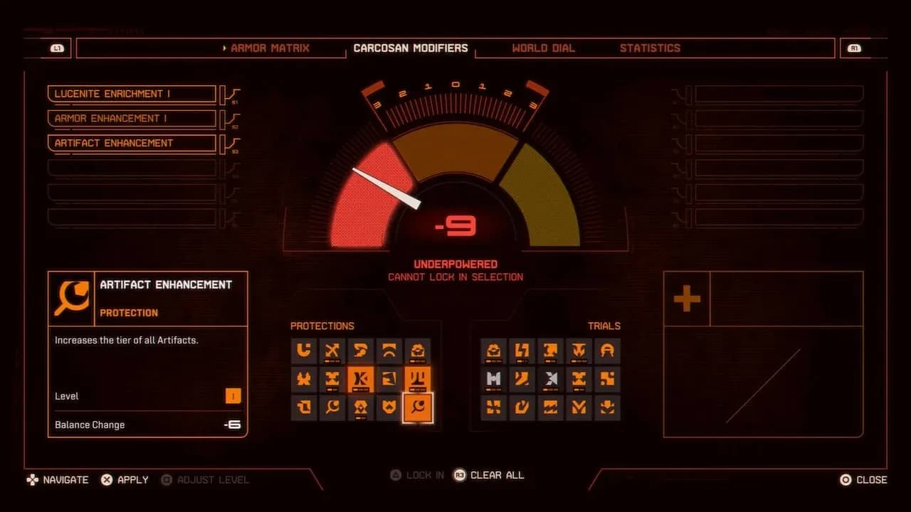 The modifier balance dial