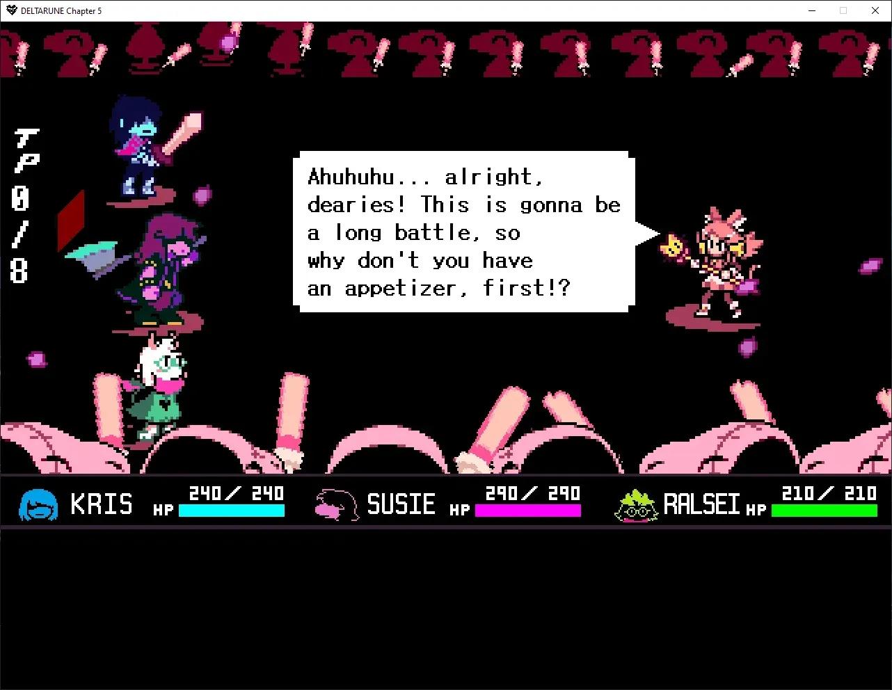Aqua boss fight in the cave