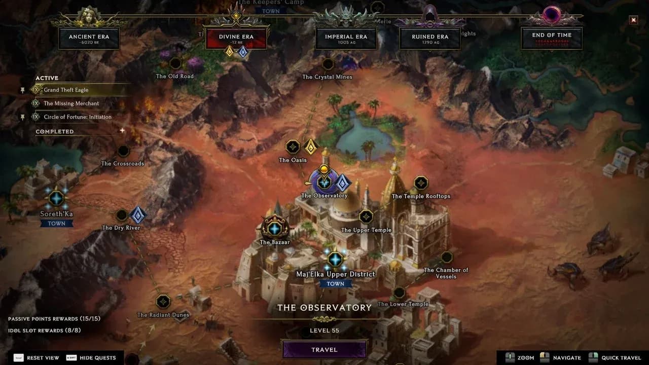 Circle of Fortune faction hub