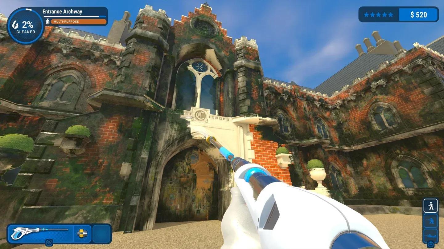 Croft Manor exterior wash