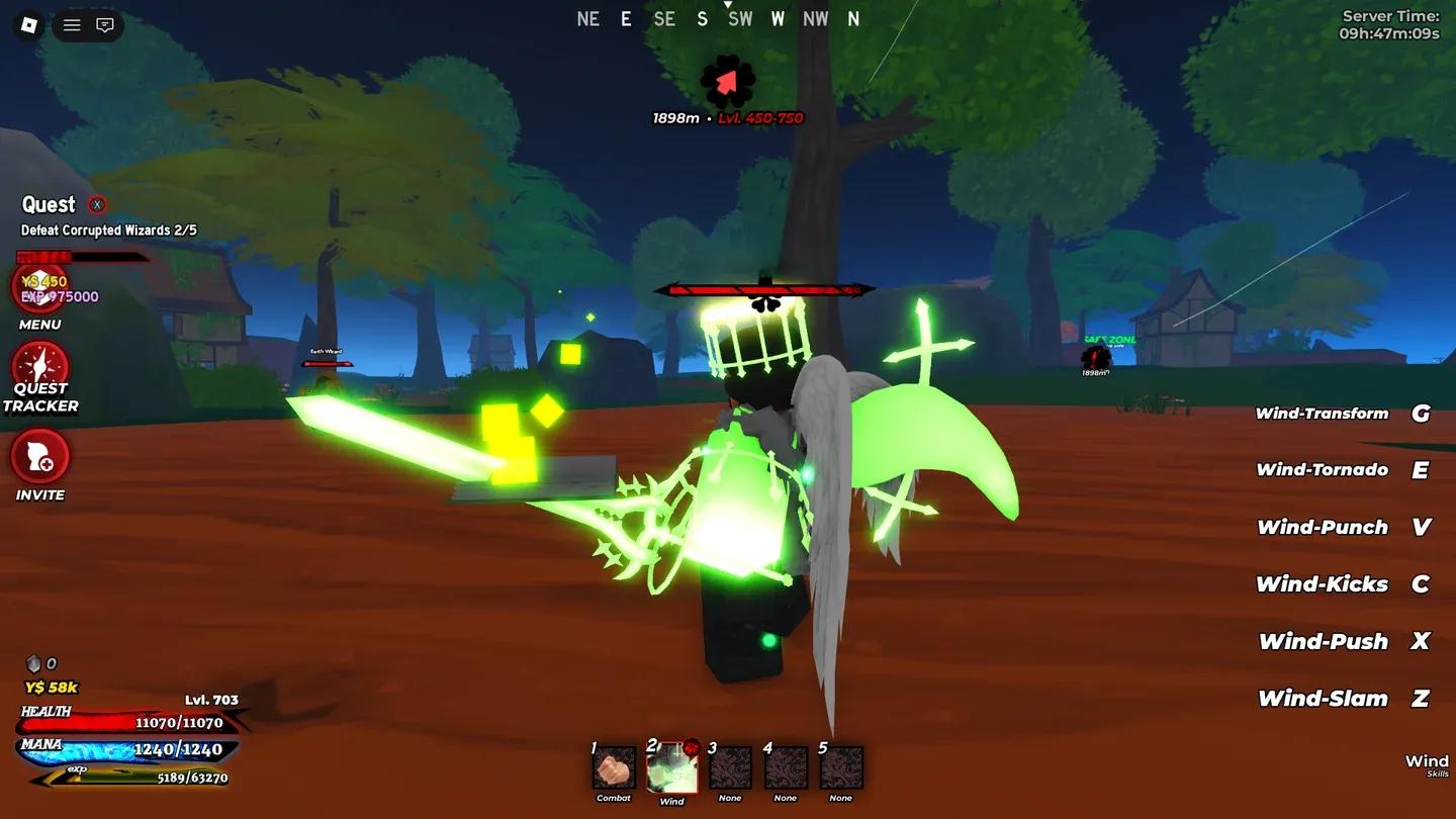 Wind Transformation mob clear