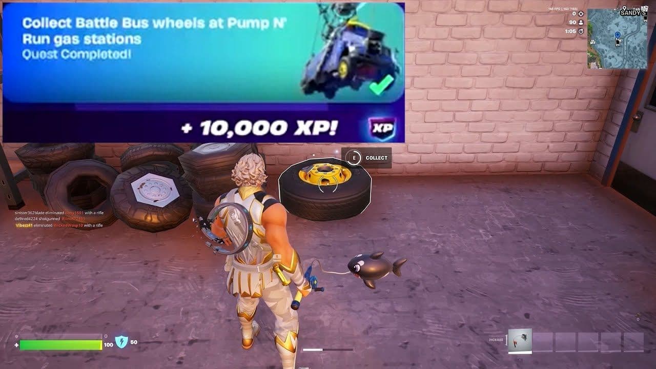 Battle bus wheel location