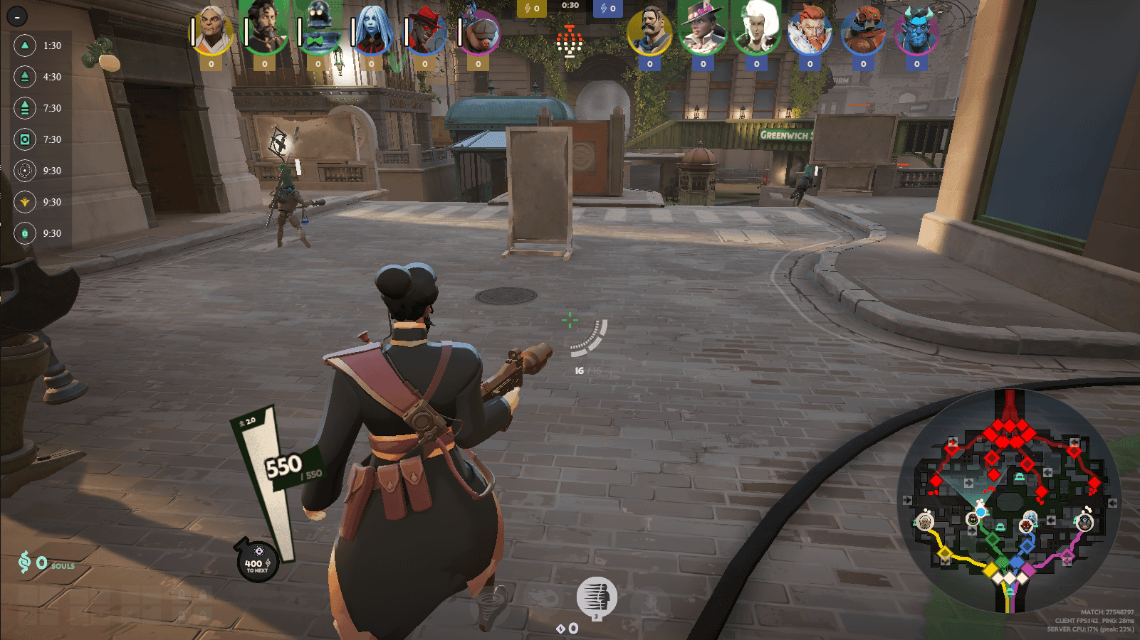 Objective timing display