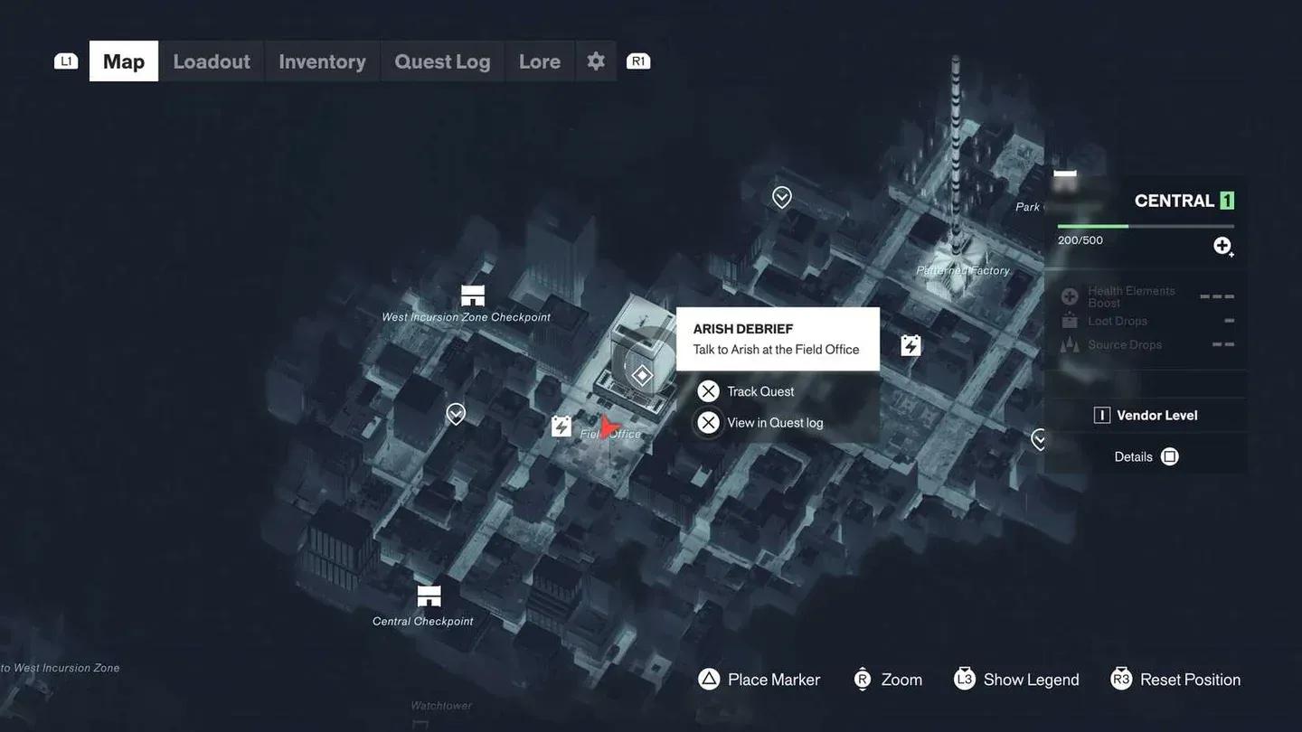 Manhattan Zone exploration map