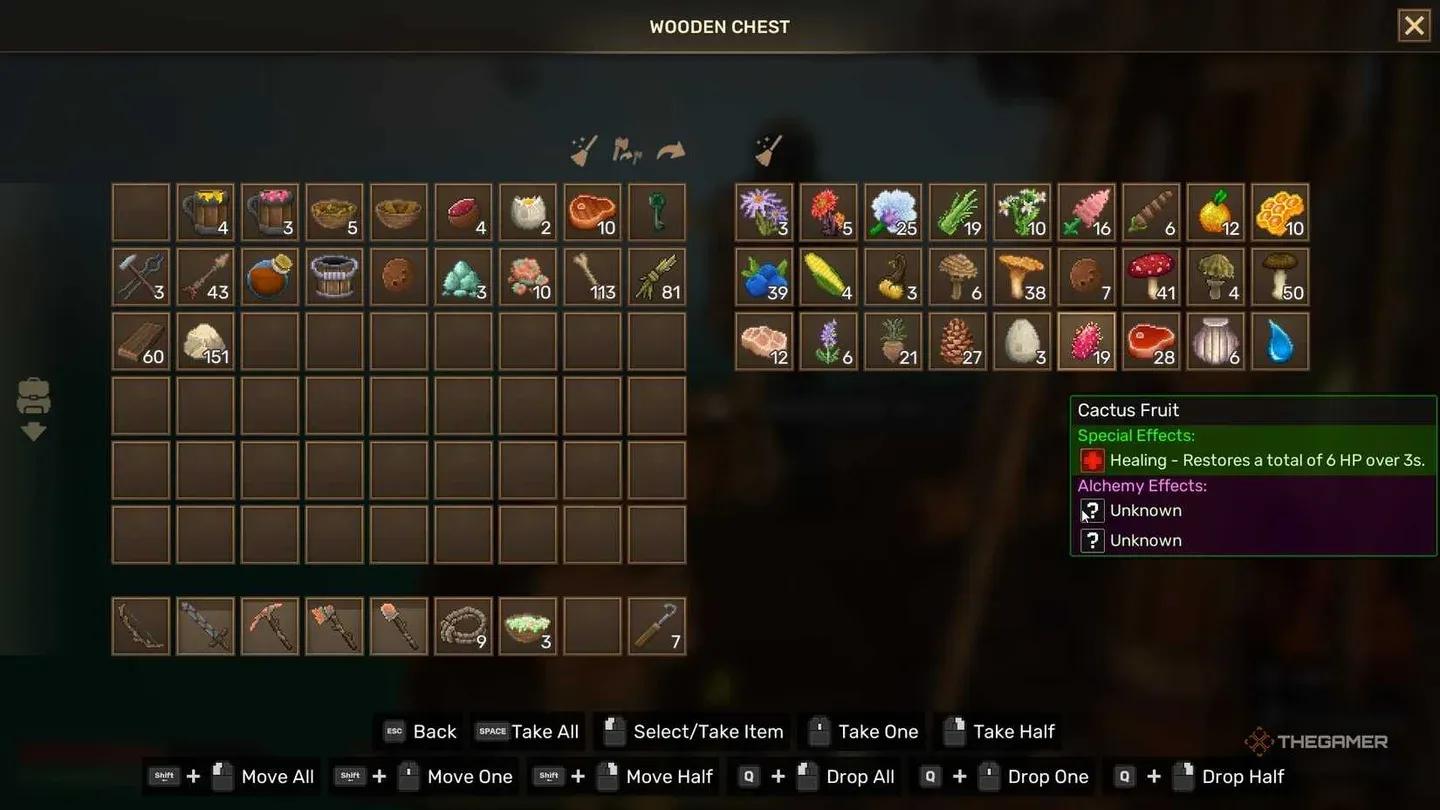 Stocked ingredient chest