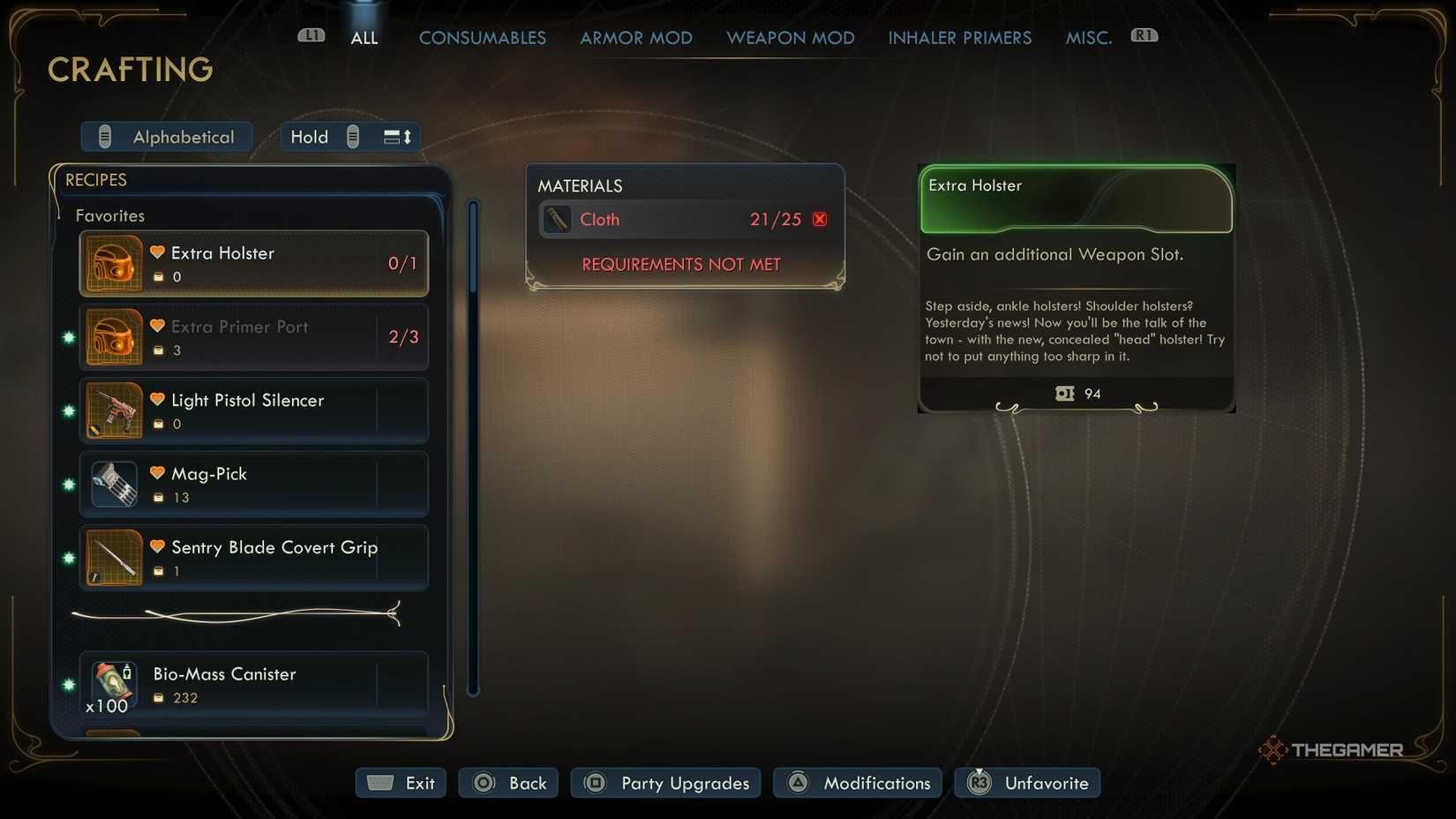 Crafting Recipes In The Outer Worlds 2