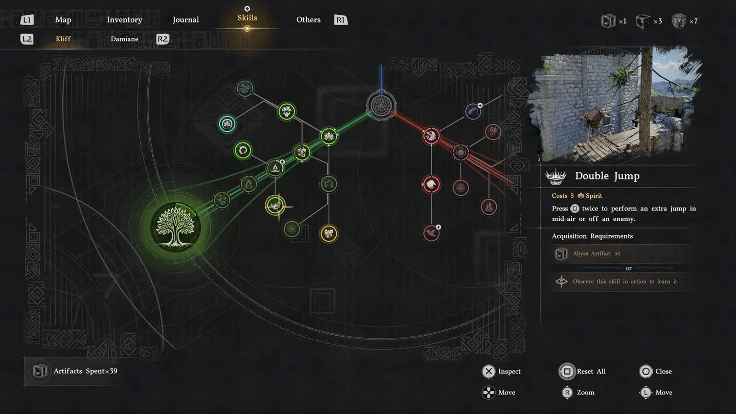 Spirit tree Double Jump node