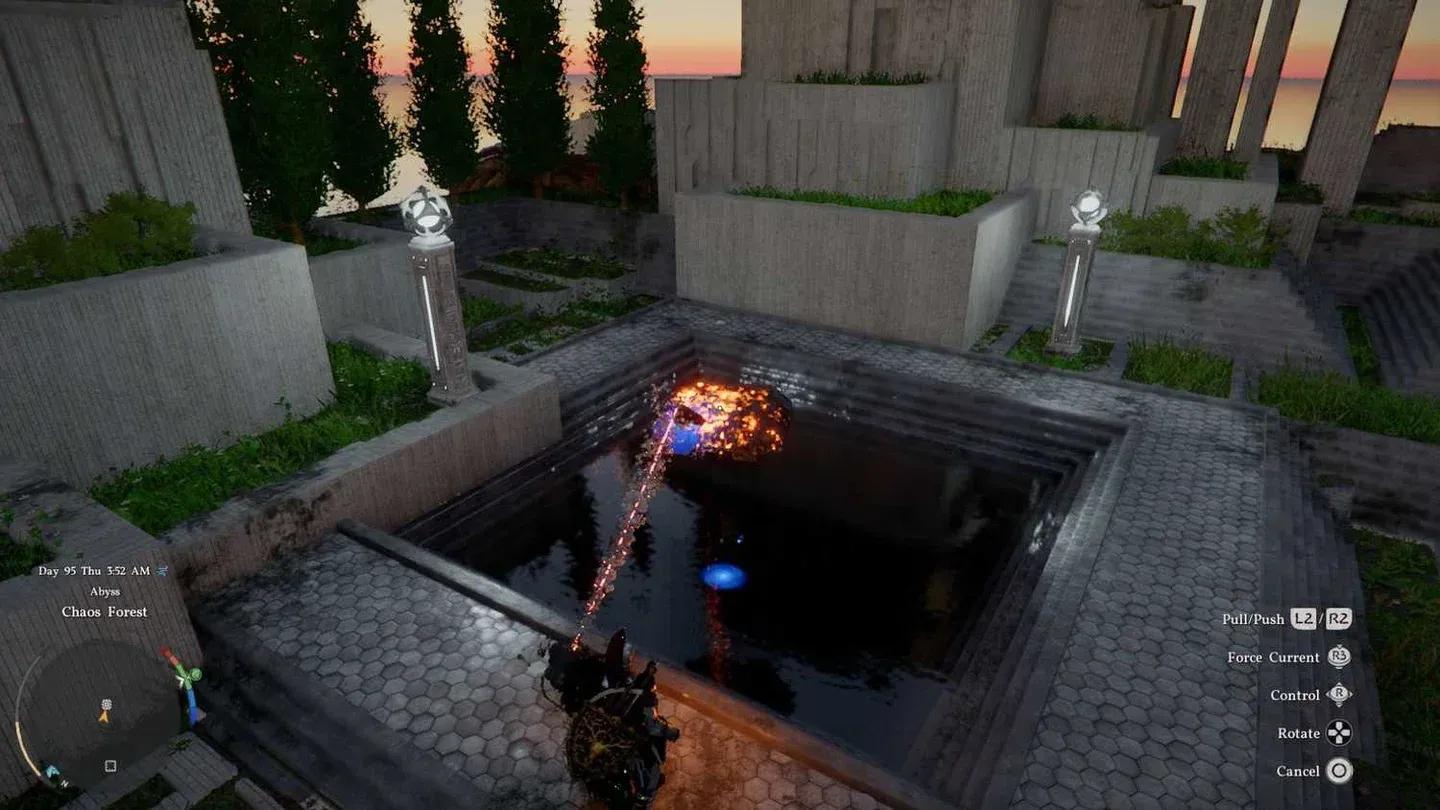 Burning vines with Blinding Flash