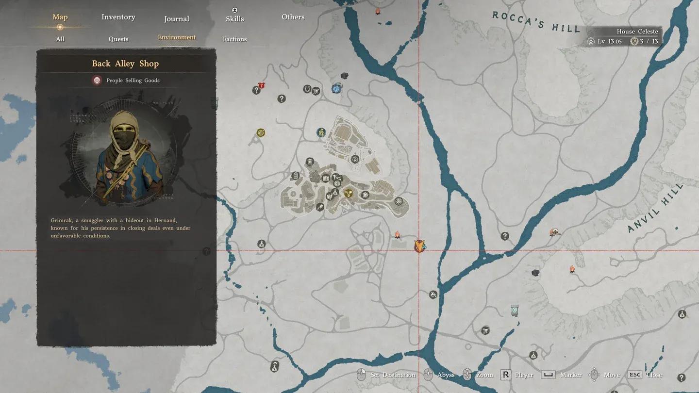 El icono de bolsa marca objetos robables