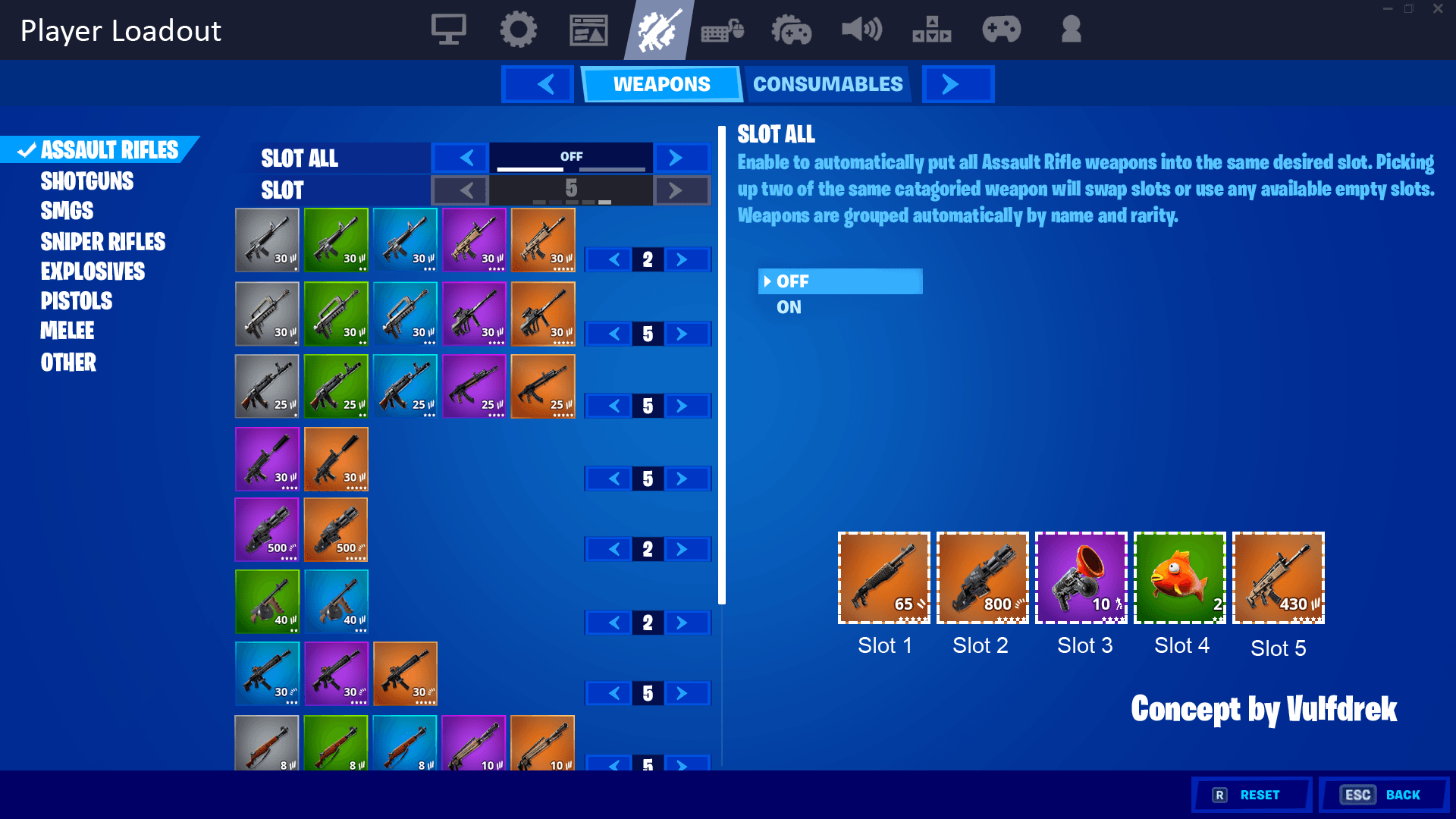 Customizable Loadout : r/FortNiteBR