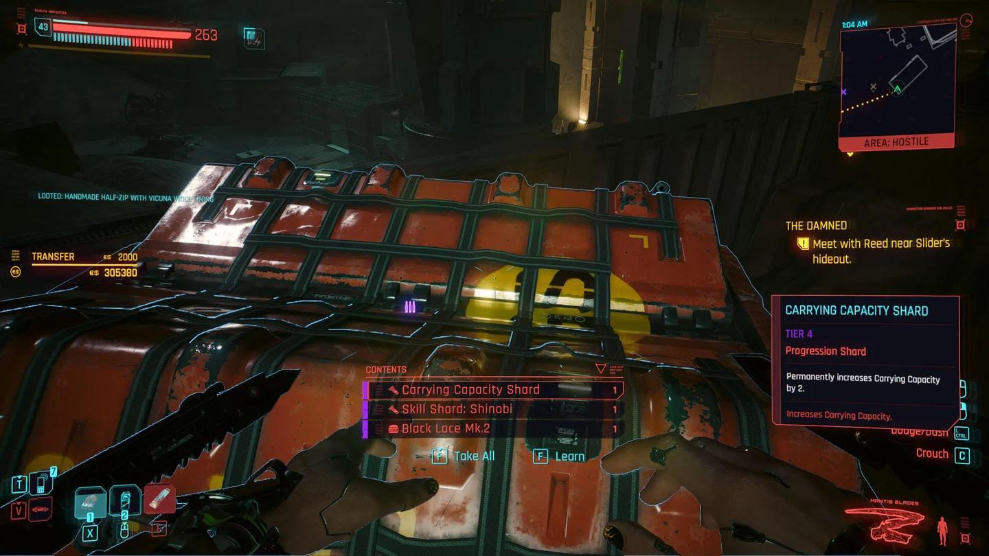 Air Dash tooltip showing its Reflexes requirement and separate rank effects