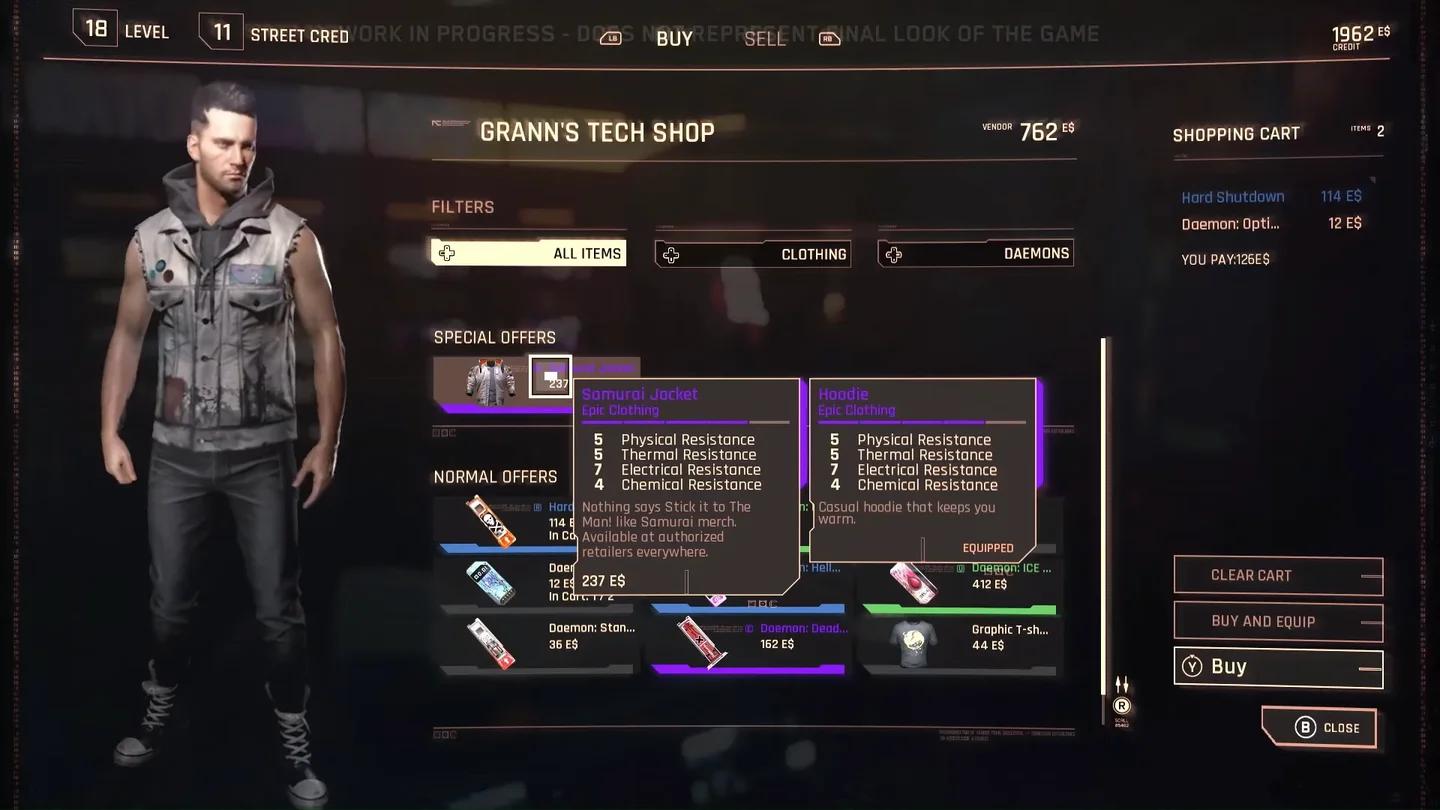 Skill progression screen showing Headhunter, Netrunner, Shinobi, Solo, and Engineer