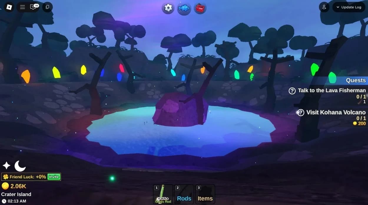 Deep Fishing Pond interface showing mutated fish earning rate