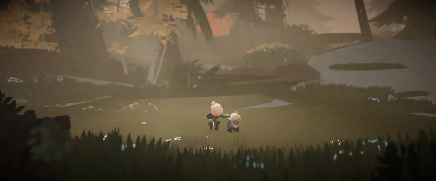 The fawn and boy meet