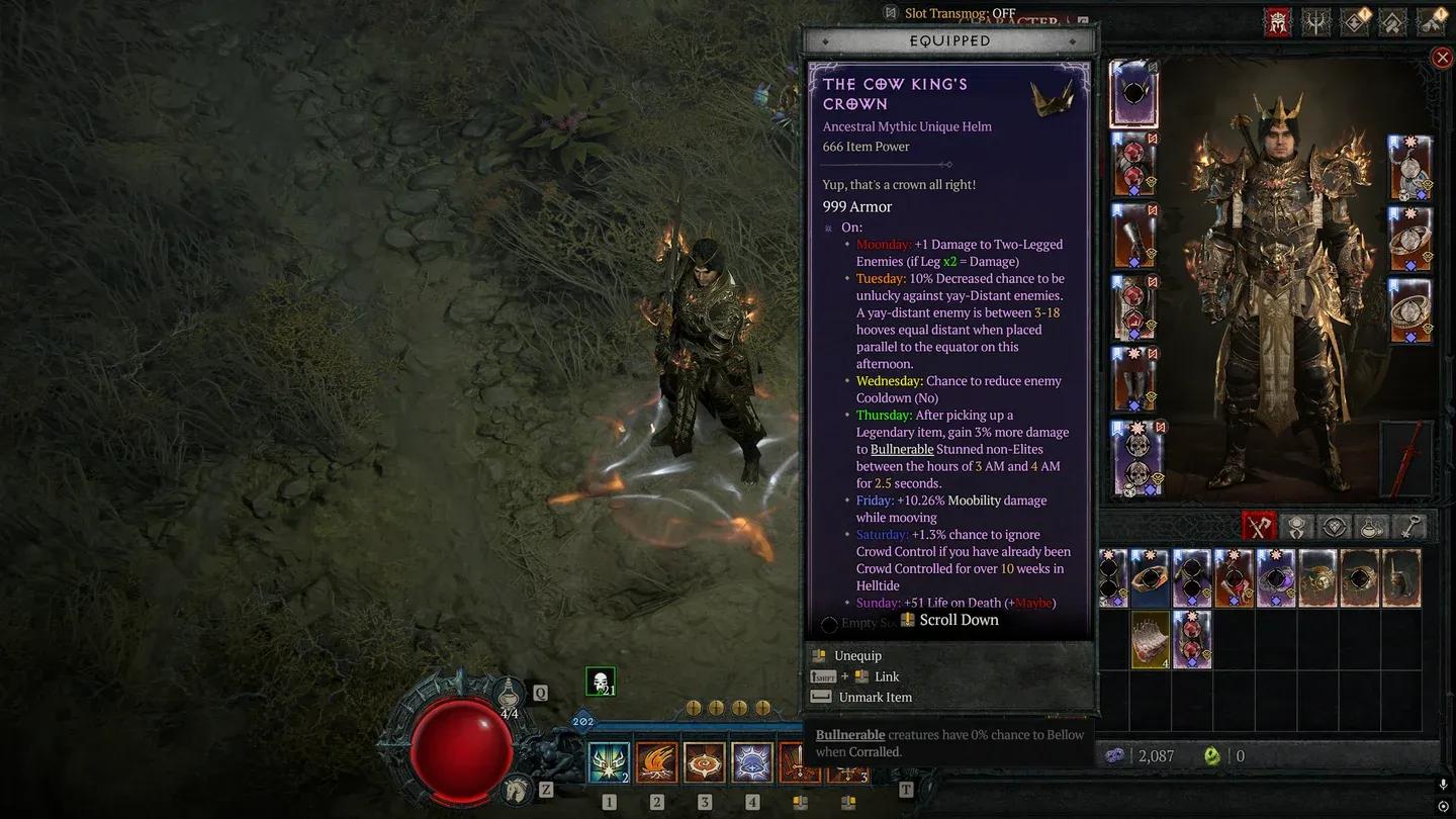 Unique Power Reroll recipe cost