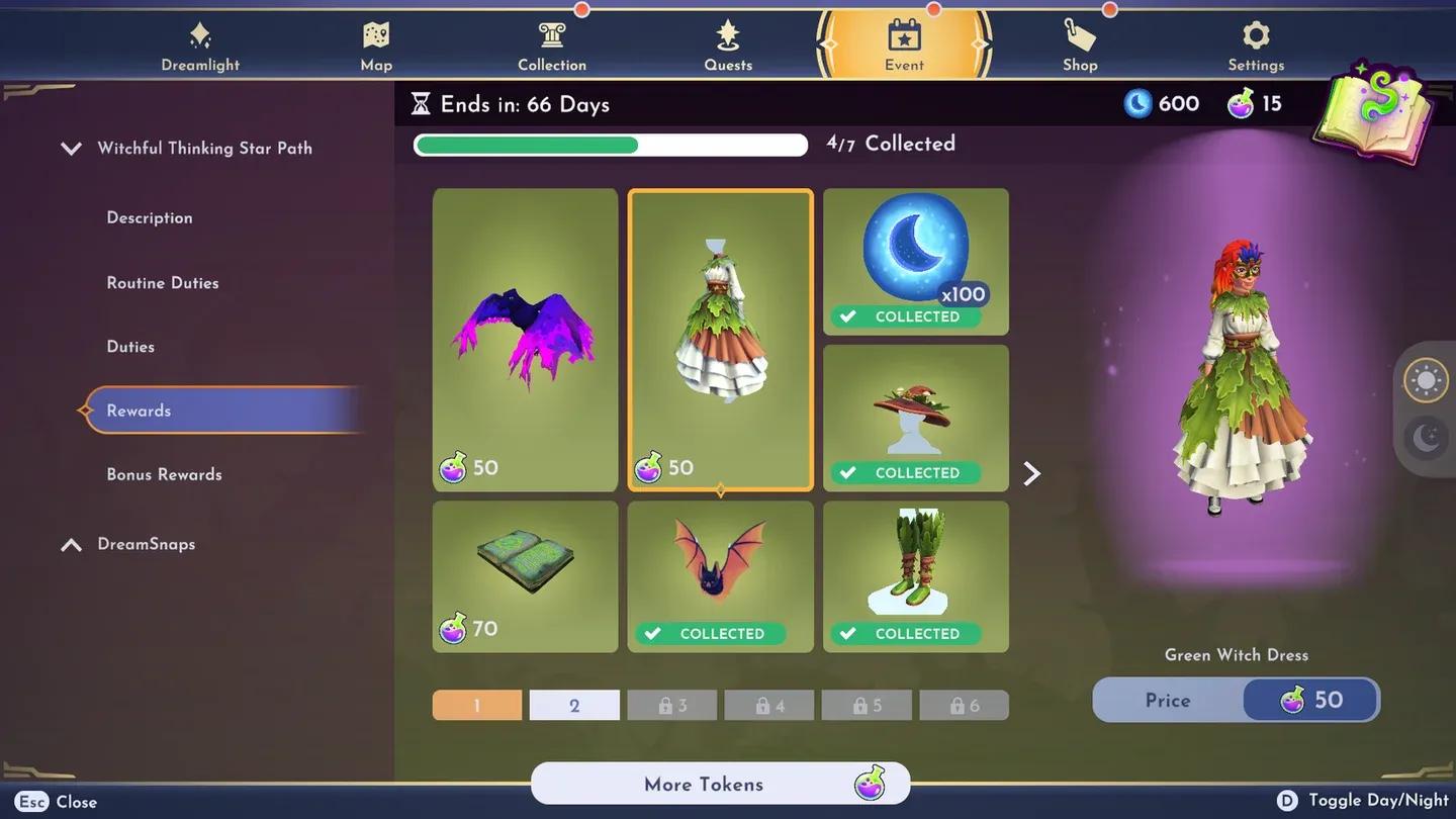 Full duties list in Star Path menu