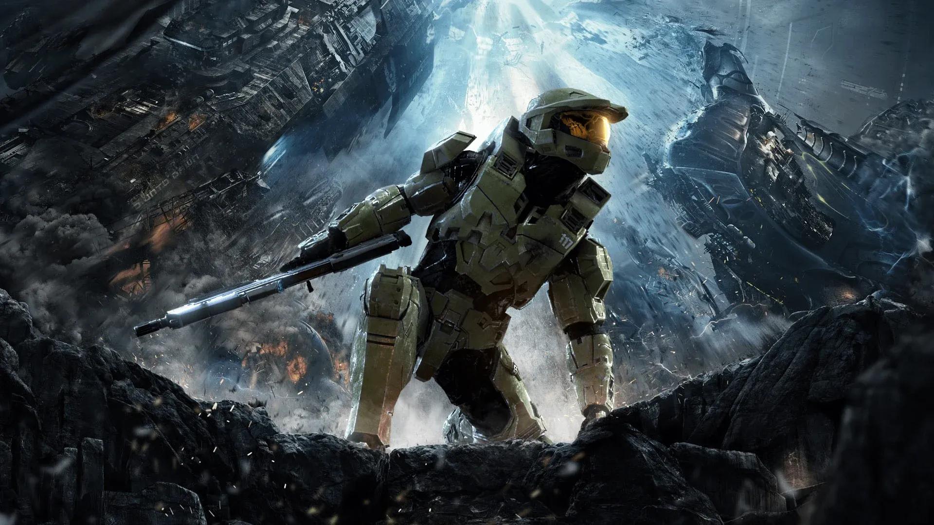 Halo 4 cover art with my Halo: Infinite Master Chief setup! : r/halo