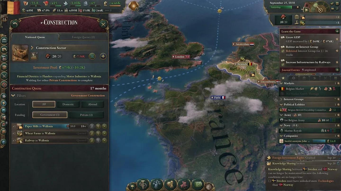 Gerenciamento da fila de construção