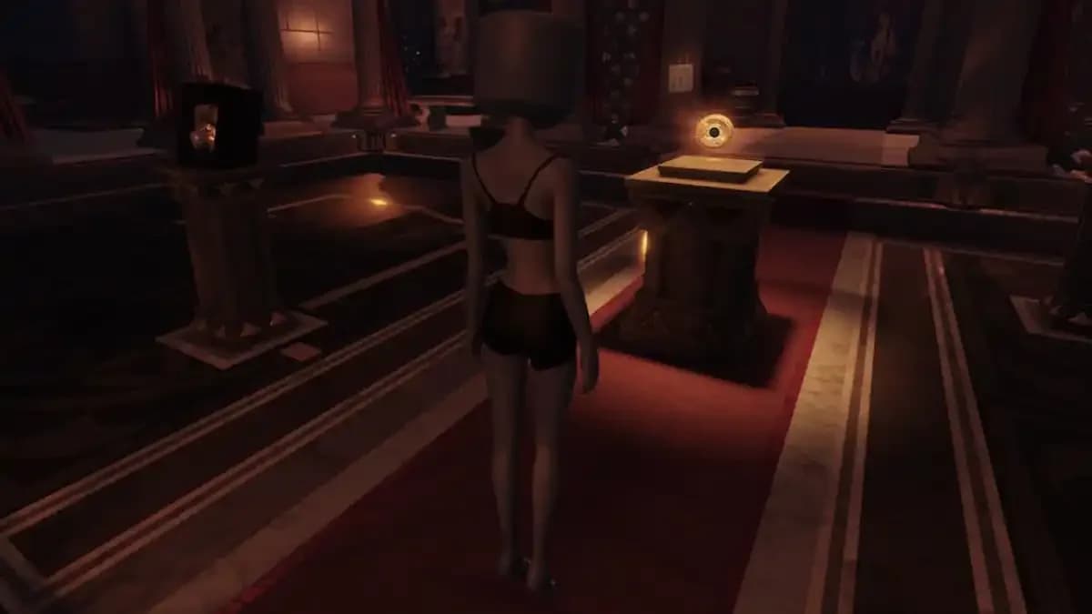DTI Mansion 안뜰 복도 끝 왼쪽 벽에 있는 첫 번째 포스터