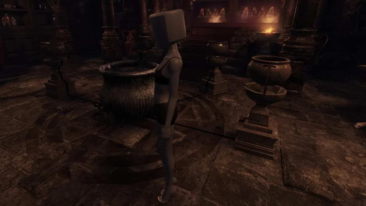 Dress to Impress Mansion dungeon cauldron and Brazier stations for brew a cure