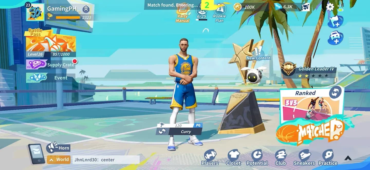 Player training progression